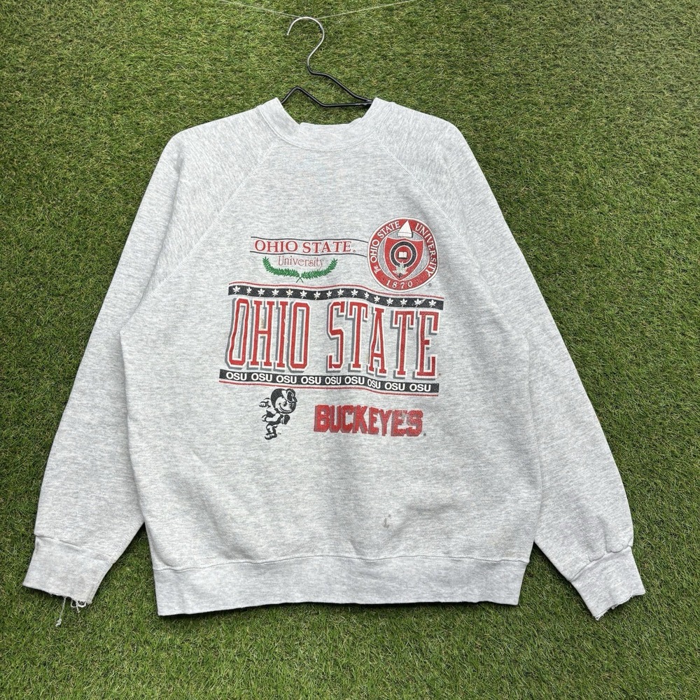 Vintage Ohio State Buckeyes Sweatshirt Mens 2XL Essential OSU 90s Crewneck